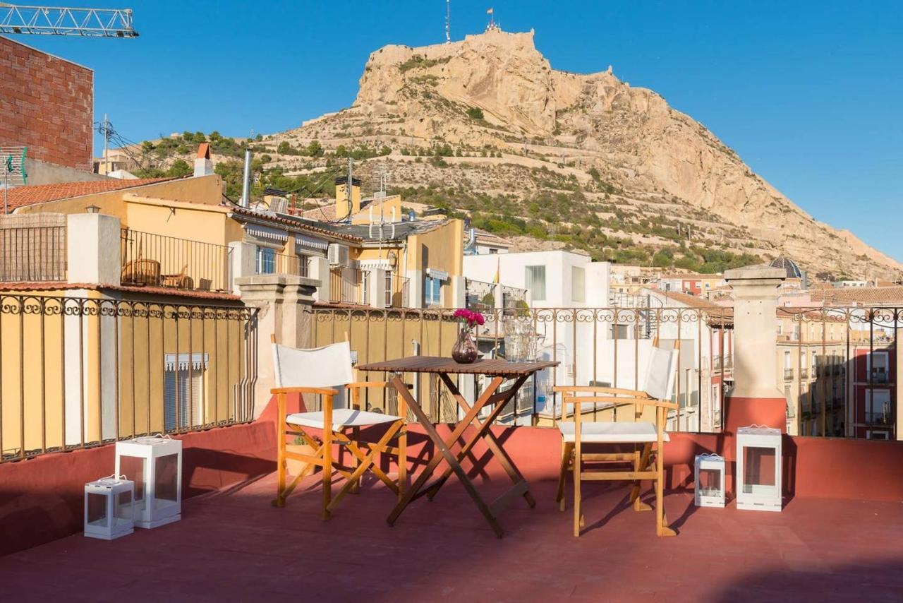 Alc - Stylish Studio With Fantastic Terrace, Old Town Alicante Buitenkant foto